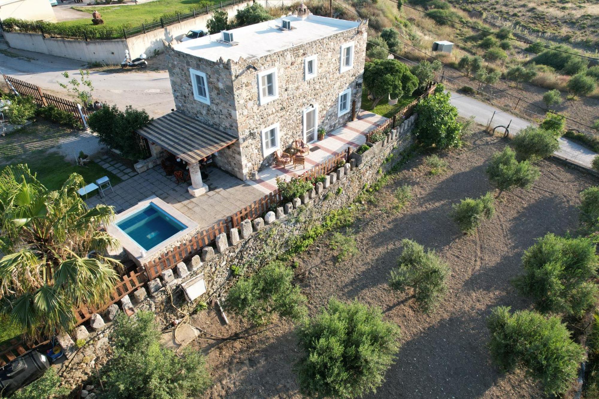Traditional Kos Villa With Swimming Pool, Lawn Yard And Bbq Exterior foto
